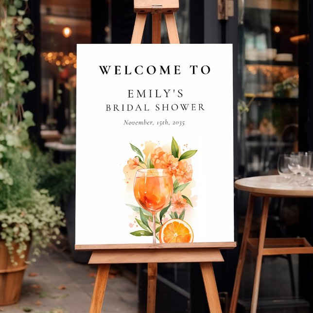 Aperol Spritz Bridal Shower Welcome Sign (Creator Uploaded)