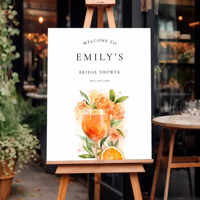 Aperol Spritz Bridal Shower Welcome Sign (Creator Uploaded)