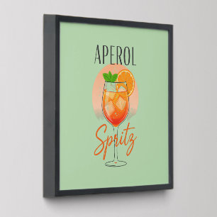 Aperol Spritz Cocktail Design Peel And Stick Photo Tile