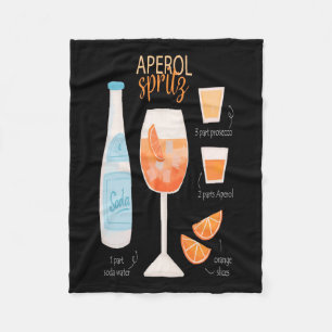 Aperol Spritz Cocktail Fleece Blanket