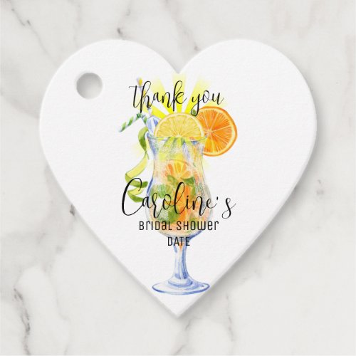 Aperol Spritz Cocktail Italian Style Bridal Shower Favor Tags