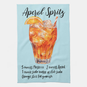 Aperol Spritz Cocktail Recipe Kitchen Towel