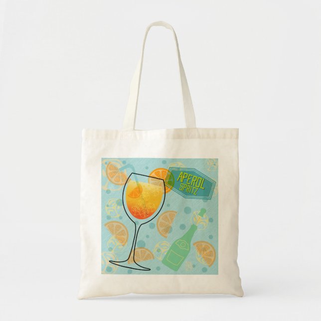 Aperol Spritz Cocktail Tote Bag (Front)
