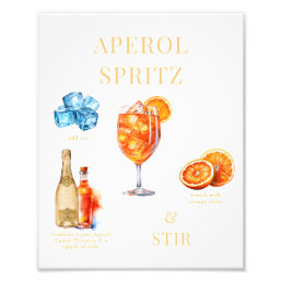 Aperol Spritz Drink Photo Print