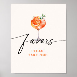 Aperol Spritz Favors Bridal Shower  Poster