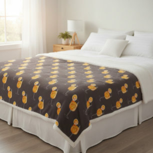 Aperol Spritz Fleece Blanket – Cozy Cocktail Vibes