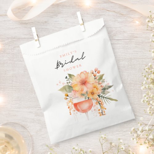 Aperol Spritz Floral Bridal Shower Favor Bag