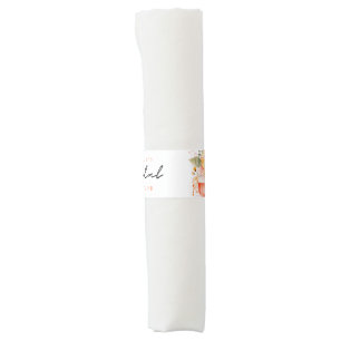 Aperol Spritz Floral Bridal Shower Napkin Bands