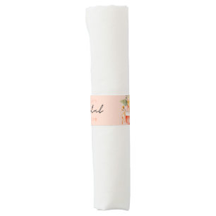 Aperol Spritz Floral Bridal Shower Napkin Bands