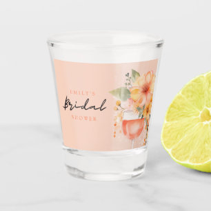 Aperol Spritz Floral Bridal Shower Shot Glass