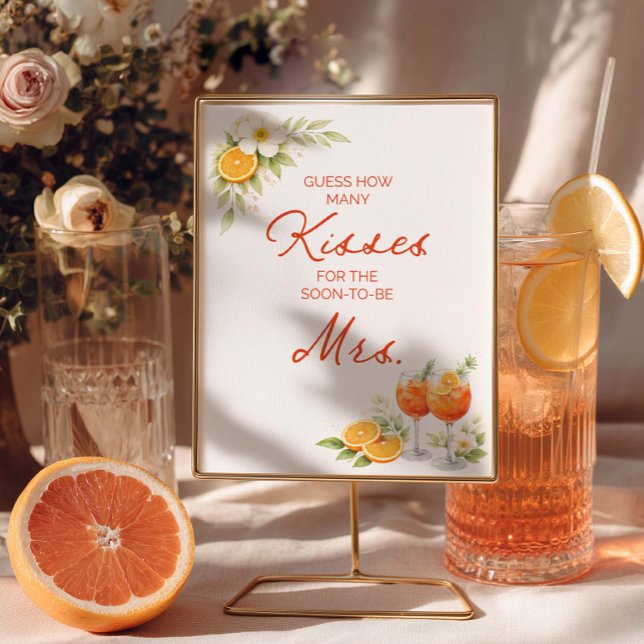 Aperol Spritz Guess How Many Kisses Poster (Creator Uploaded)