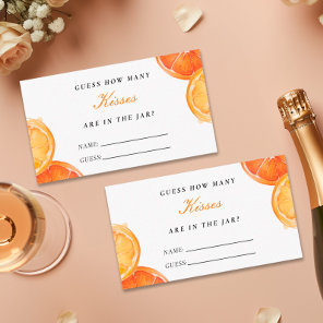 Aperol Spritz How Many Kisses Bridal Shower Enclosure Card