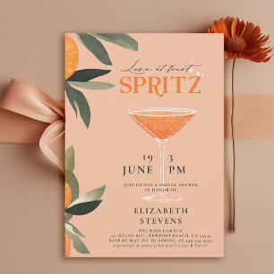 Aperol Spritz Love Citrus Brunch Bridal Shower Invitation