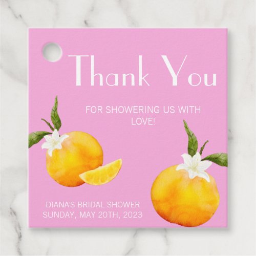 Aperol Spritz Main Squeeze Bridal Shower Favor Tag