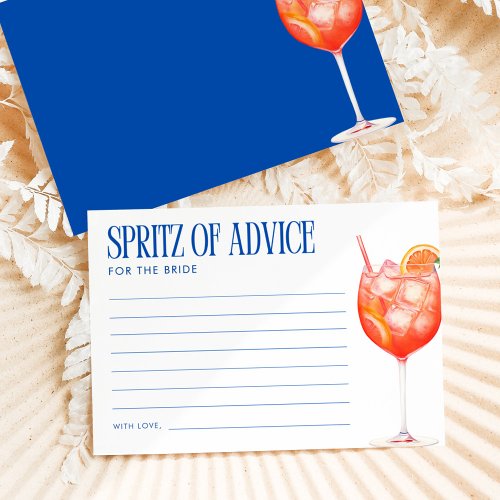 Aperol Spritz of Advice for the Bride Enclosure Card