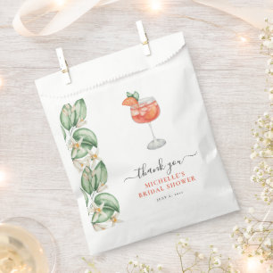 Aperol Spritz Orange Bridal Shower Favor Bag