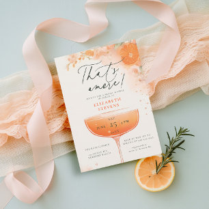 Aperol Spritz Orange Cocktail Amore Bridal Shower Invitation