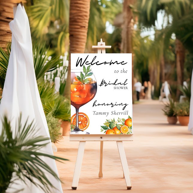 Aperol Spritz Orange Modern Bridal Shower  Foam Board (Creator Uploaded)