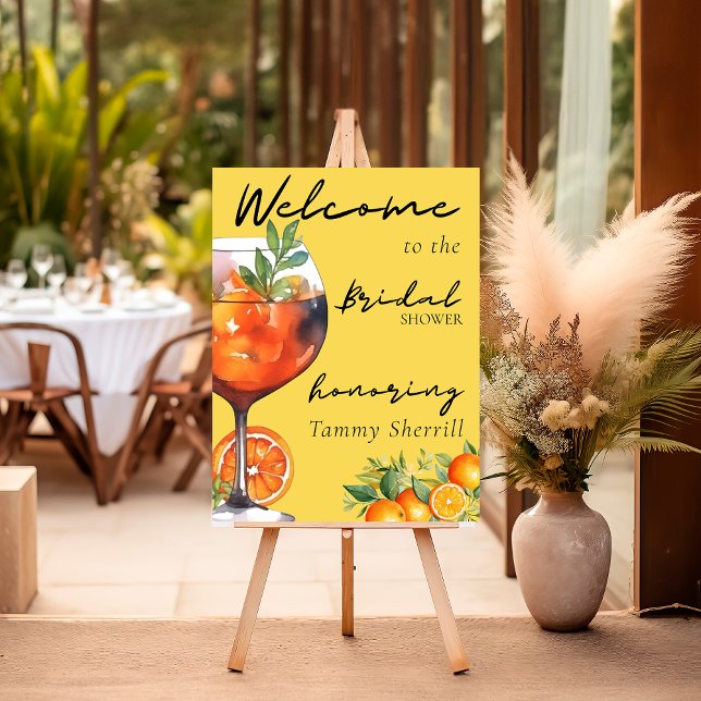Aperol Spritz Orange Summer Bridal Shower  Foam Board (Creator Uploaded)