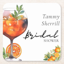 Aperol Spritz Orange Summer Bridal Shower 