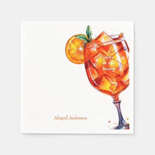 Aperol Spritz Party in the House Bridal Shower Napkins