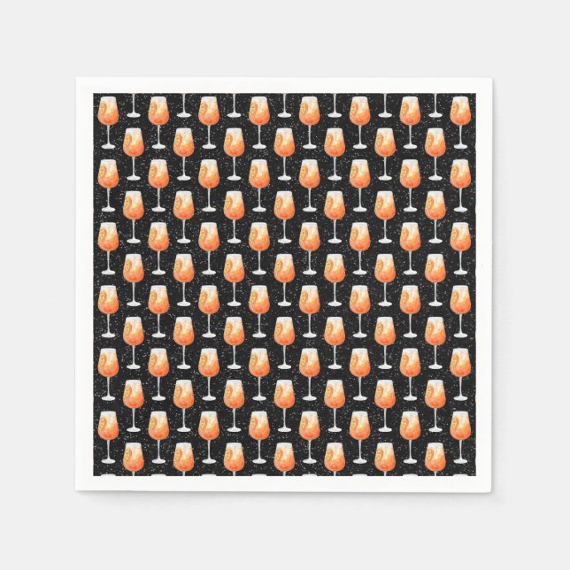 Aperol Spritz Pattern Napkins (Front)