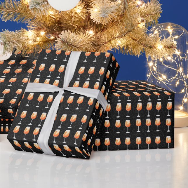 Aperol Spritz Pattern Wrapping Paper (Holidays)