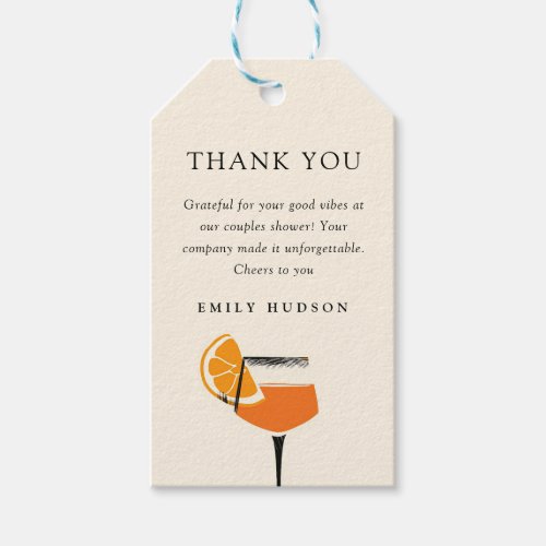 Aperol Spritz Tropical Bridal Shower Gift Tags