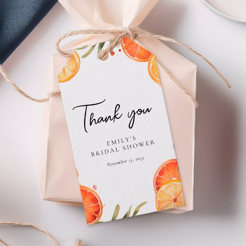 Aperol Spritz Watercolor Bridal Shower Gift Tags