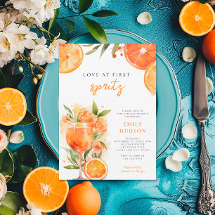 Aperol Spritz Watercolor Bridal Shower Invitation