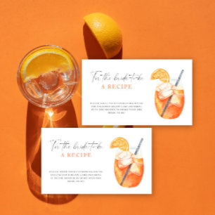 Aperol spritz wedding - Recipe for the bride to be Enclosure Card