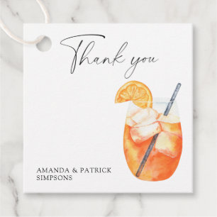 Aperol Spritz - Wedding Thank You Favor Tags