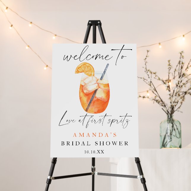 Aperol Spritz Welcome bridal shower party Foam Board (In Situ (Stand))