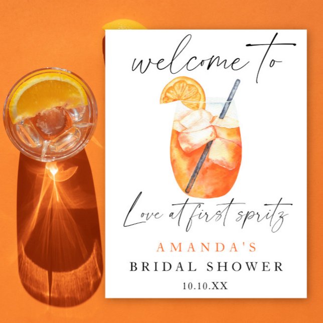 Aperol Spritz Welcome bridal shower party Poster (Creator Uploaded)