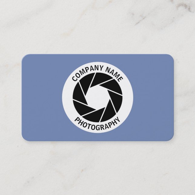 Aperture Circle - Blue Gray Business Card (Front)