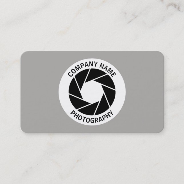 Aperture Circle - Gray Business Card (Front)