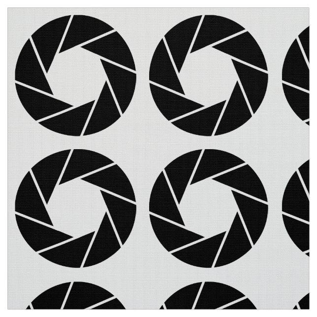Aperture Pattern - Black Fabric (Swatch)