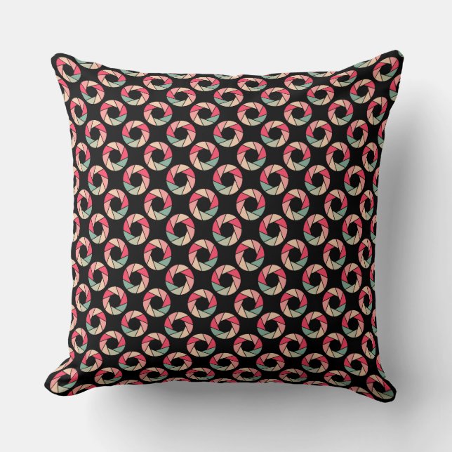 Aperture Pattern - Colours 02 Throw Pillow (Front)
