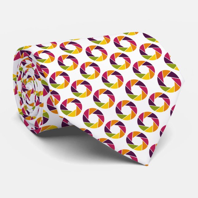 Aperture Pattern - Colours 03 Neck Tie (Rolled)