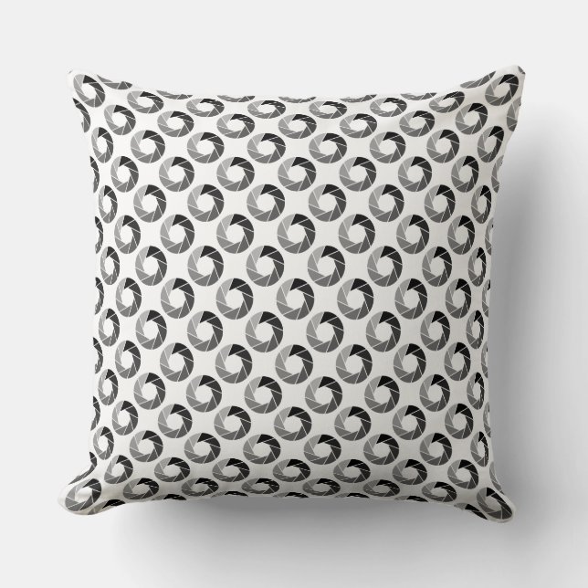 Aperture Pattern - Tonal Throw Pillow (Front)