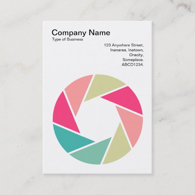 Aperture Symbol - Colors 01 Business Card (Front)