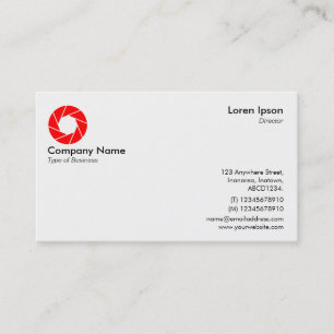 Aperture Symbol/Logo - Red Business Card