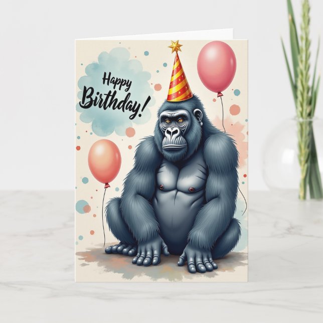 Apes Birthday Wish Card (Front)