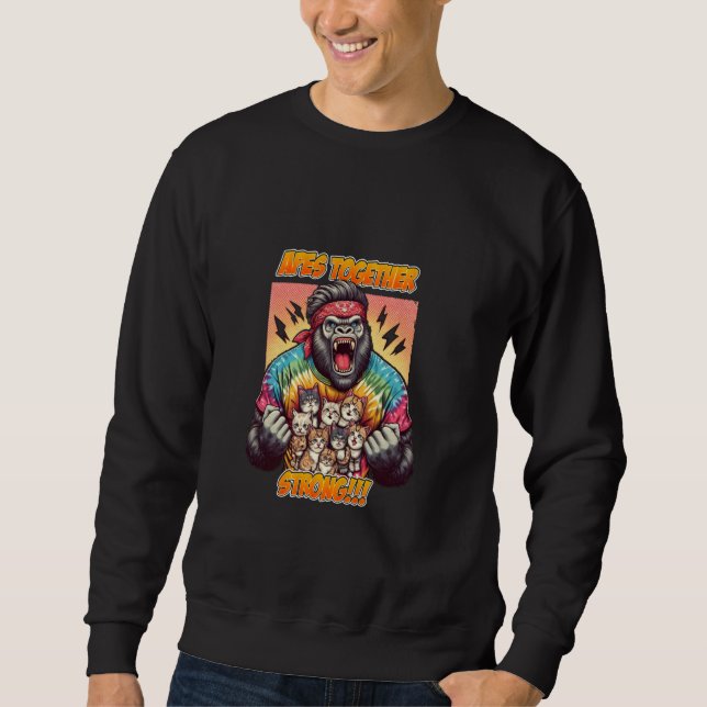 Apes Together Strong !!! Wall Street Meme Sweatshirt (Front)