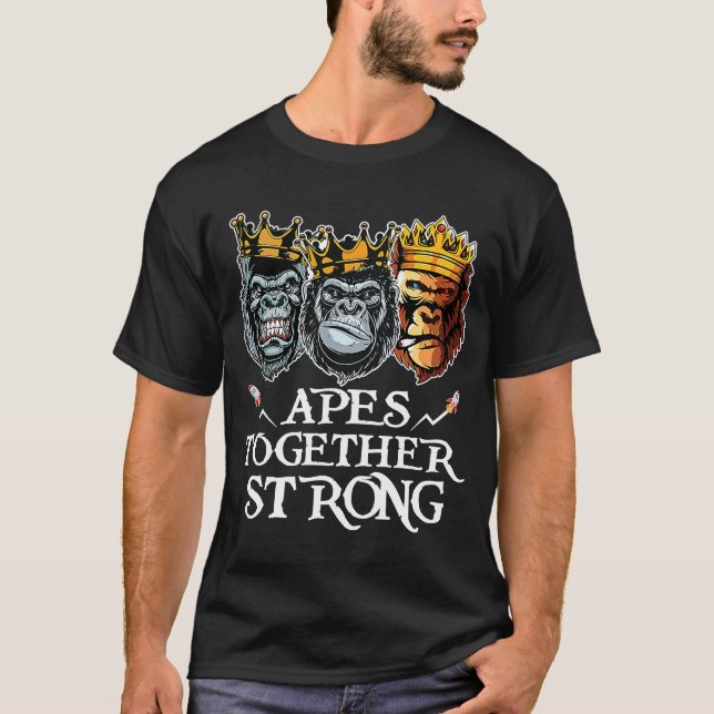 Apes Together Strong War Stock Strong Graphic Appa T-Shirt (Front)