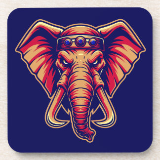 Apex Pachyderm - Navy Blue and Orange Edition Beverage Coaster