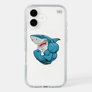 Apex Predator Grip: Muscular Shark Phone Case
