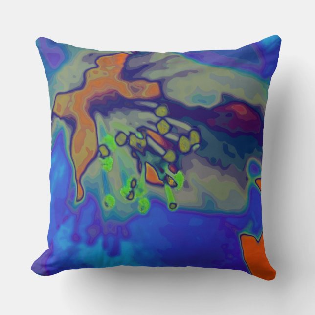 Apfelblüte/Apple blossom b/o/g Throw Pillow (Front)