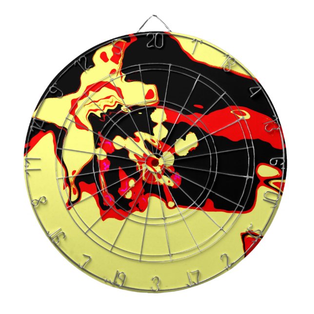 Apfelblüte Dartboard With Darts (Front)