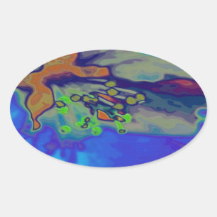 Apfelblüte Oval Sticker